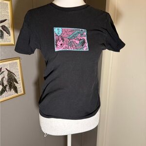 Black Graphic Anime T-Shirt